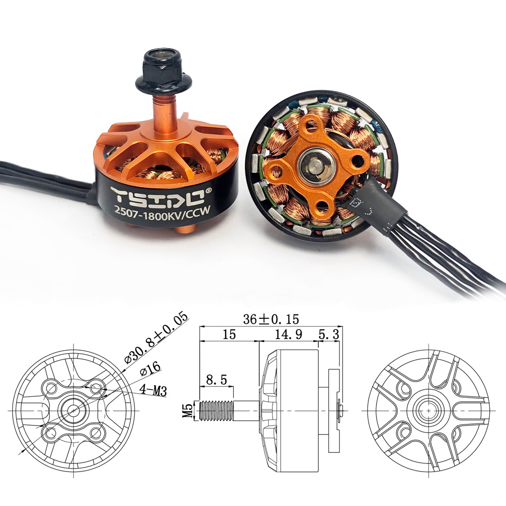 YSIDO 2507 1800KV 3-6S Brushle - Fpv Drone Tool Kit review and price